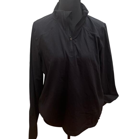 Mondetta Active Ribbed Quarter-Zip Pullover (Size L) NWOT Black - Picture 6 of 11